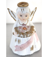 Lefton October Birthday Angel Figurine Vintage 1989 Hand Painted Porcela... - $32.06 CAD