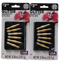 Halloween Rubies Make-Up Sticks Colorful Costume Design Glitter  Lot Of 2 - $7.91