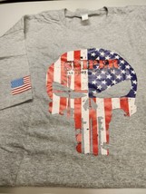New 5xl Grey Shirt Punisher American Sniper Logo T-Shirt Flag - $28.50