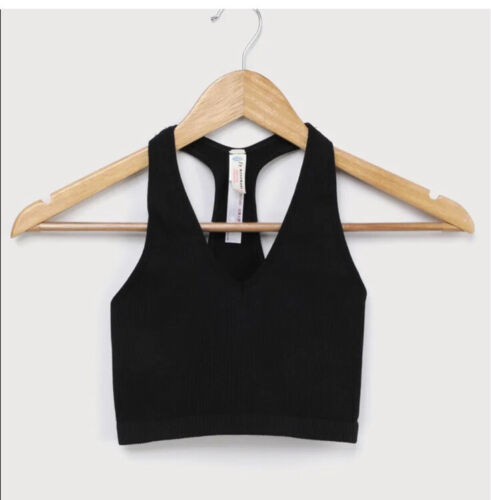 Small Free People Movement Free Throw Crop Bra Top Black BNWTS - $19.99
