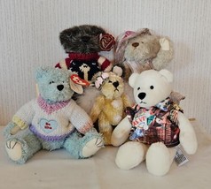 Teddy Bears in Costumes &amp; Sweaters Lot 5 Las Vegas Glam Cosplay Valentine Plush - $28.78