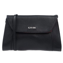 Giudi Italian Made Black Genuine Leather Adjustable Strap Cross-body Bag Purse - £265.92 GBP