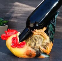 Cottage Farm Alpha Rooster Chicken Wine Holder Statue Animal Farm Kitche... - $511.60 MXN