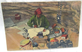 Curt Teich Linen Postcard Navajo Indian Silver Smith Demonstrating at Ga... - £2.35 GBP
