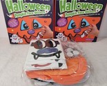SET OF 2 Halloween Pumpkin &amp; Ghost Face Sticker Foam Board Decoration Cr... - £15.81 GBP