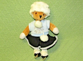 Friend For Life Bearice Skate Girl Vermont Teddy Bear 9&quot; Plush Stuffed Animal - £8.43 GBP