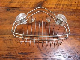 Stainless Steel Corner Suction Cup Soap Storage Shower Caddie Basket Org... - $36.99
