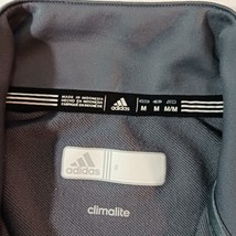Adidas Climalite LATECH Mens Gray 1/4 Zip Pullover Shirt Long Sleeve Size Medium image 3