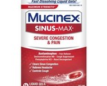 Mucinex Sinus-Max Maximum Strength Severe Congestion &amp; Pain 16 gels Exp ... - £9.33 GBP
