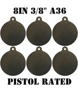 8&quot; NRA Pistol Shooting Targets - 3/8 Thk Steel Targets - 6pc. Metal Targ... - $119.34 CAD