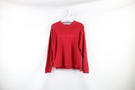 Vtg 90s Tommy Hilfiger Womens Small Faded Spell Out Knit Crewneck Sweater Red - £38.91 GBP