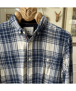 Denim &amp; Flower Blue Plaid Flannel Button Up Shirt Slim Fit M - $371.51 MXN