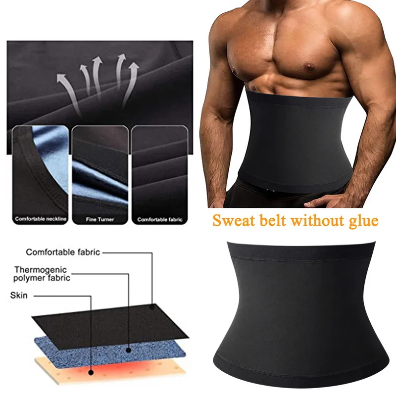 Sporting Sauna Waist Trainer Slimming Belt Men Gym Fitness Cincher Belly Control - £23.90 GBP