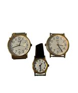 Vintage Timex Watch Lot of 3 Quartz LA Cell K Cell Gold Tone White Dial ... - $27.00