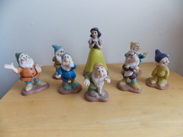 Disney Vintage Resin Snow White and the Seven Dwarfs Figurines - £97.63 GBP