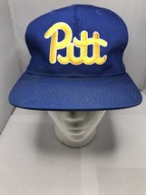 Starter Pitt Panthers Vintage Snapback Hat Blue Pittsburgh NCAA College Football - £27.40 GBP