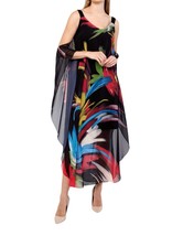 Frank Lyman abstract a-line dress in BLACK MULTI - size M - $121.77