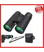 Compact 12x42 Waterproof Binoculars with Smartphone Adapter for Outdoor ... - $79.87 CAD