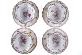 c1900 Dresden Porcelain Bouillon Cup and Saucers set - £286.42 GBP