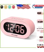 Stylish Digital Alarm Clock for Kids in Pink - Snooze, Dimmable &amp; Easy t... - $50.34 CAD