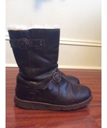 UGG Noira Brown Leather Moto Boots Size 6 Waterproof Ladies   M - $48.52 CAD