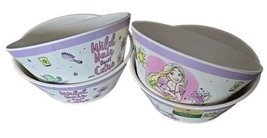 Zak Designs Four (4) Melamine Disney RAPUNZEL 6&quot; Dia. Cone Shaped Bowls ... - £21.53 GBP