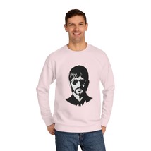 Unisex Crew Sweatshirt | Ringo Starr Black and White Illustration | Cotton Herit - £33.75 GBP+