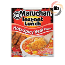 18x Cups Maruchan Instant Lunch Hot & Spicy Beef Ramen Noodles Soup | 2.25oz | - $25.26