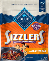 Sizzlers Natural Bacon-Style Soft-Moist Dog Treats, Cheddar Pork 15-Oz Bag - £8.20 GBP