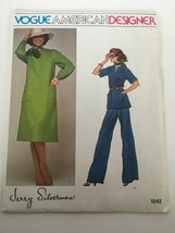 Vogue Sewing Pattern 1242 Jerry Silverman Sz 10  Dress Top Pant American Design - £11.19 GBP