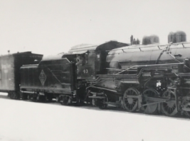 Toledo Peoria &amp; Western Railway TPW #43 2-8-2 Locomotive Train B&amp;W Photograph - £9.67 GBP