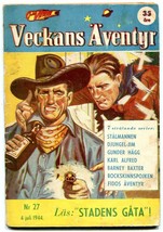 Veckans Aventyr #27 1944-Swedish comic Superman Jungle Jim G- - £40.66 GBP