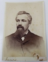 Jarvis Handsome Bearded Bow Tie Man Antique Photo - £11.12 GBP