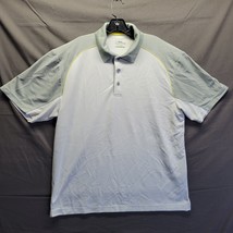 PGA Tour Polo Green White tan Sz XL Vintage Golf Shirt - £5.80 GBP