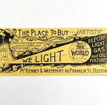 McKenney &amp; Waterbury Light Fixtures 1894 Advertisement Victorian Boston ... - $378.90 MXN