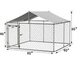 90&quot; X 90&quot; X 65&quot;  Large Outdoor Dog Run Kennel Heavy Duty Cage Galvanized... - $349.42