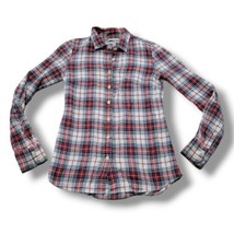 J.Crew Top Size 00 J. Crew Perfect Shirt Button Up Shirt Long Sleeve Pla... - $29.69