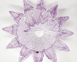 Large Murano Lavorazione Arte Lilac Glass Lotus Flower Bowl 19&quot; Bowl Cen... - $199.99