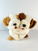 Rare Vintage Cuddle Pups Alyssa &amp; Ashley Plush Hugging Dog Puppy Set Estate Find - $6.83