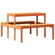 Modern Wooden Outdoor Garden Patio Wood Picnic Dining Table With 2 Benches Chair - £136.60 GBP+