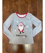 new Women&#39;s Long Sleeve PAJAMA SHIRT TOP sz XS Christmas Santa Matching ... - €11,03 EUR