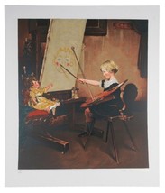 &quot;de Artista Hija &quot;Por Norman Rockwell Litografía Sobre Arcos Papel Ettinger Inc - $940.49