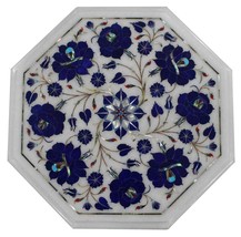 12&#39;&#39; Marble Coffee Table Top Inlay Floral Stones Handmade Christmas Special 2017 - £250.04 GBP