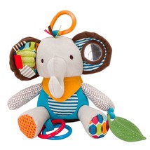 Skip Hop Elephant Bandana Buddies Plush Toy Sensory Rattle Crinkle Squeak Jungle - £12.29 GBP
