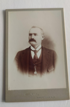 Vintage Cabinet Card Man in Suit by George Kibbe in Amsterdam, New York - £14.32 GBP