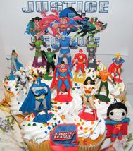 Justice League Cake Toppers Set of 14 with 12 Figures, DC Doll, Hero Ring Fun! - £12.55 GBP