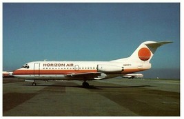 Horizon Air Fokker F28 Fellowship Airplane Postcard - $5.90
