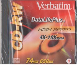 Verbatim 91663 CD-RW, 650 MB, 4X (Single with Jewel Case) (Discontinued ... - £7.44 GBP