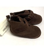 New Janie and Jack Brown Moccasin Crib Shoes Suede Boys Infant Size 3 - £11.84 GBP