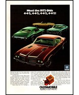 1972 Oldsmobile 442 Convertible Cutlass S Coupe Vintage Print Ad Wall Ar... - $10.97